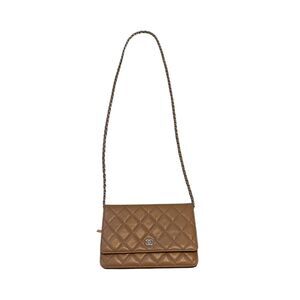 CHANEL Classic WOC Wallet On Chain in Beige Caviar - Silver Hardware